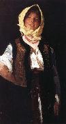 Nicolae Grigorescu Cheerful young Peasant oil